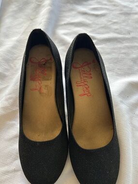 Jellypop Black Knit Slip-On Ballet Flats